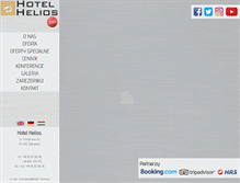 Tablet Screenshot of hotel-helios.pl